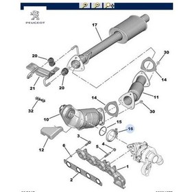 Resim Katalizör Kelepçesi Boxer Peugeot 1606604180 1606604180 