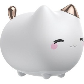 Resim Baseus Cute Series Silikon Sevimli Kitty Karikatür Gece Lambası Beyaz 