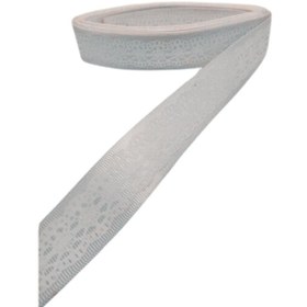 Resim Tafta Dantel Görünümlü Kurdele Gri 25 mm 5 Metre 