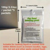 Resim Willowhaven 5 Adet Taşınabilir Yemek Isıtıcı Çantası - 100g Soğuk Sıcak Saklama Kampçılık Acil Durum 