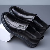 Resim Erkekler için Rahat Kayma Loafers - Yumuşak Rahat Suni Kaplama Ayakkabıları, Dayanıklı Kauçuk Taban, Daimi Rahat Giyim İçin Yuvarlak Burun Tasarımı, Her Mevsim Giyim, Her Gün Rahat Ayakkabılar | Şık Siyah Loafers | Rahat Ayakkabılar 