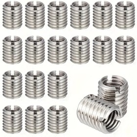 Resim 20 Adet M6-M8 Dişli Paslanmaz Çelik Düz Başlı Vida - 10mm İç Mekanik Tamir Aletleri, Otomotiv Buhar Türbinleri için Korozyona Dayanıklı Spiral Oluklu Tasarım, Güvenli Bağlantı ve Dayanıklılık, Sağlam Yapı 