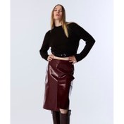 Resim Twist Suni Deri Kemerli Kadın Triko Kazak (TW6250050262) 