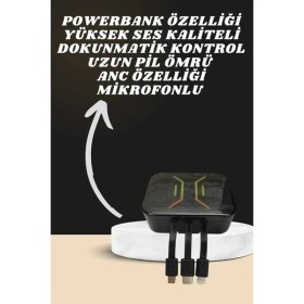 Resim Zero Land Sepetim Powerbank Kulaklık ve 7 Kordonlu Akıllı Saat Çoklu Şarj Girişi Bluetooth Bağlantılı 