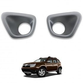 Resim Dacia Duster (2010-2017) - Sis Farı Çerçevesi - (2 Parça Plastik) - (SUV-Sağ ve Sol Sis Farı) 