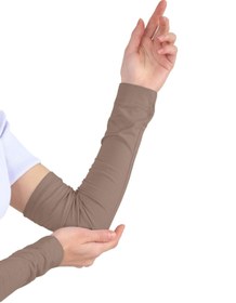 Resim Ecardin Kolluk - Pratik Tesettür Kolluk Penye Düz Namaz Kolluğu - Koyu Vizon 