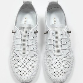 Resim NILUFARR Mariable Beyaz Hakiki Deri Kadın Sneaker | Orjinal 