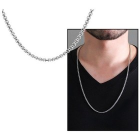 Resim Silver Renk Çelik Erkek Popcorn Zincir (506248055) 