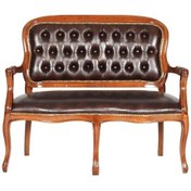 Resim Masifart_Mobilya Masifart Ahşap Kapitoneli Klasik Ikili Ofis Bekleme Koltuğu 