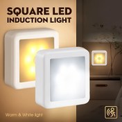 Resim LED Hareket Sensörü Gece Lambası, Banyo, Yatak, Koridor, Koridor, Tuvalet, Merdiven, Dolap Aydınlatması için Akıllı PIR - Akıllı, Pil ile Çalışan, <36V LED Işıklar, Banyo Gece Lambası 