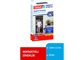 Resim Tesa Mıknatıslı Kapı Sineklik Orta 0,9m x 2,1m Siyah 