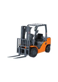 Resim Kdw 1/20 Araba Modeli Forklift Kamyon Alaşımlı Model Forklift Araç Modeli Mühendislik Araba Metal Forklift Oyuncak Çocuk Hediyesi 