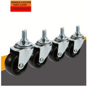 Resim Dashanshop 4 Adet M8x15mm Ağır Hizmet Döner Tekerlek Sessiz Mobilya Aksesuarları 