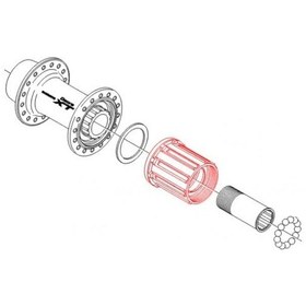 Resim Shimano Deore Xt Fh-m8010 Arka Göbek Flibber Y38v98010 Siyah 