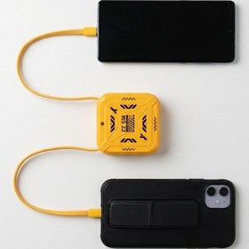 Resim Bloompicks Dahili Kablolu 10000mah 20w Hızlı Şarj Powerbank Type-c & Apple Uyumlu iPhone Led Ekranlı Sarı 