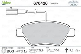 Resim Fiat İdea Ön Fren Balatası Çift Fiş 1.2-1.9 / 8V-16V MultiJet VALEO 77366134 