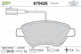 Resim Fiat İdea Ön Fren Balatası Çift Fiş 1.2-1.9 / 8V-16V MultiJet VALEO 77366134 
