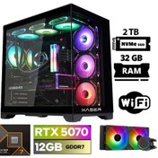 Resim Xaser Lexus X70 Ryzen 7 7700 32GB Ddr5 Ram 2tb M.2 Nvme SSD 12GB RTX5070 Sıvı Soğutmalı Oyuncu Bilgisayarı 