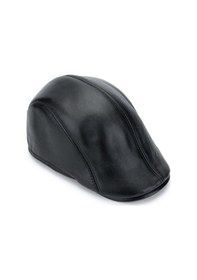 Resim Tamer Tanca Erkek Hakiki Deri Siyah London Şapka 524 1129 Spk Y25 Sıyah Siyah 