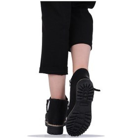 Resim Mp 242-2337zn Siyah Kadın Kışlık Düz Bot Ayakkabı 001 