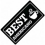 Resim Americano Yazılı Sök-tak-pratik Vantuzlu Yeni Nesil Dekor Plaka 