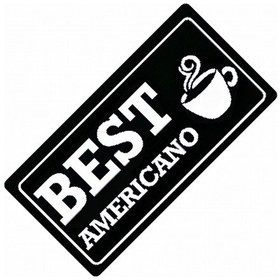 Resim Americano Yazılı Sök-tak-pratik Vantuzlu Yeni Nesil Dekor Plaka 