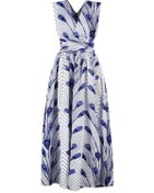 Resim Sones Bayan Tüy Baskılı Dantel Yırtmaçlı Elbise 80212006 