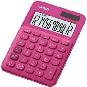 Resim Casio MS-20UC-RD 12 Hane Koyu Pembe Masa Üstü Hesap Makinesi 
