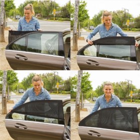 Resim Araç Oto Yan Cam Güneşlik Örtü Perde Güneşlik Anne Bebek Emzirme Perdesi Mahremiyet Sağlar 