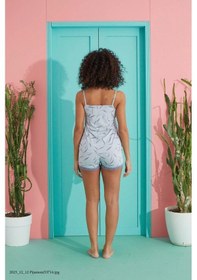 Resim Pemilo 2780-30 37608 - 1 İp Askılı Şortlu Kadın Pijama Takımı Gri 