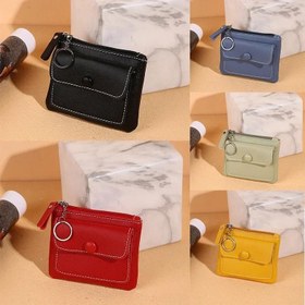 Resim Kadın Kompakt Cüzdan - Fermuarlı Kapanış, Sentetik Suni Deri Bozuk Para Cüzdanı Anahtarlık ile, Nakit, Kartlar, Makyaj için Mini El Çantası - Günlük ve Özel Etkinlikler için - Siyah, Kırmızı, Yeşil, Mavi Renklerde Mevcuttur - Kadınlar ve Gençler için İdeal Hediye, Seyahat Aksesuarı, Şık Tasarım, Pürüzsüz Doku, Küçük El Çantası, Moda Tutkunları, Kadın Cüzdanı, Kadın Para Cepli, Kadın El Çantası, Kadınlar için Küçük Cüzdan, Geldbeutel, Kadınlar için Cüzdan, Kadınlar için Mini Cüzdan 