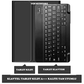 Resim Samsung Galaxy Tab A9 Plus Sm-x210 11 Inç Tablet Uyumlu Bluetooth Klavyeli Kılıf Türkçe Klavye Kılıf 