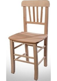 Resim Hırdavatavm Tahta Sandalye Doğal Boyasız Ahşap Sandalye ( Çeşme Modeli ) (449485873) 