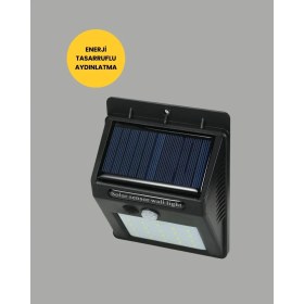 Resim TKÇ Güneş Paneli Ile Şarj Olan 20 LED Dış Mekan Hareket Sensörlü Lamba 
