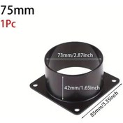 Resim Willowhaven 75mm 4 Boyut Siyah Hava Kanalları Bağlantı Kelepçesi Kare Abs Giriş Çıkış 