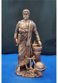 Resim Pisagor Matematikçi & Filozof Heykeli 31 Cm Dekoratif Biblo, Ev & Ofis Aksesuarı Bakır 