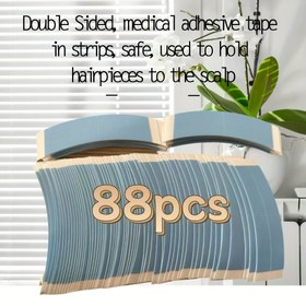 Resim 88 adet Mavi Çift Taraflı Dantel Peruk Yapışkan Bant Şeritleri için Dantel Ön Peruk Toupée Kolay çıkarılabilir ve Hafif Bej KarşıtıDantel Peruklar, Toupée, Saç Sistemi vb. İçin Kullanılır 