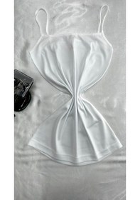 Resim Berrak Clara Butik Kadın Beyaz 3'lü Paket Ip Askılı Pamuk Likralı Atlet 2128 Beyaz 