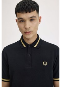Resim Fred Perry M2-157 Single Tipped Erkek Polo Tişört Siyah 