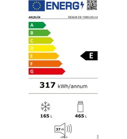 Resim Arçelik 583628 EB 630 LT No-Frost Çift Kapılı Buzdolabı 