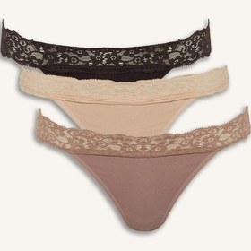 Resim Defacto Dantel Detaylı 3lü Külot-fall İn Love F2124ax25aubr178 Bordo 