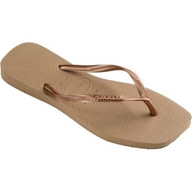 Resim Havaianas Square Logo Metallic Rose Goldrose Gold Pembe Altın Kadın Terlik PEMBE Pembe 
