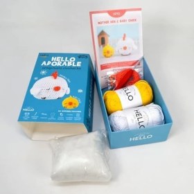 Resim SDT Group Hello Adorable Amigurumi Tığ Işi Kit Anne & Bebek Civciv 