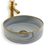 Resim Lena E-7026 Tezgah Üstü Porselen Lavabo 