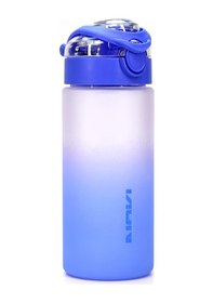 Resim Su Matarası Tritan Geniş Ağız Su Şişesi Gradyan Spor Matarası Suluğu Bpasız 500 Ml Mavi 0109 