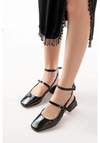 Resim No8 Home St-003 Siyah Rugan Günlük 4 Cm Topuklu Bayan Ayakkabı Çok Renkli 