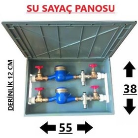Resim Su Sayaç Panosu İkili 53x10x38 