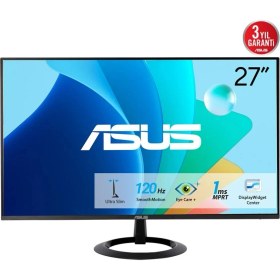 Resim Asus 27 Asus VA279HG IPS 1ms 120MHZ 1xvga 1xhdmı Fhd 1920X1080 Düşük Mavi Işık Flıcker-Free Vesa Siyah 