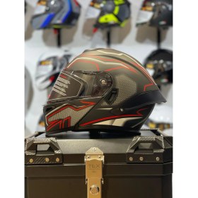 Resim Wosen C1 Mat Black Desenli Çene Açılır Kask 