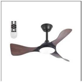 Resim Bern Ledli Tavan Vantilatörü Ahşap Kumandalı 